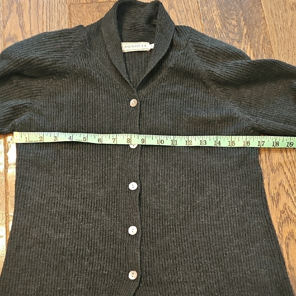 VINTAGE Forest Green Cardigan - Picture 4 of 8